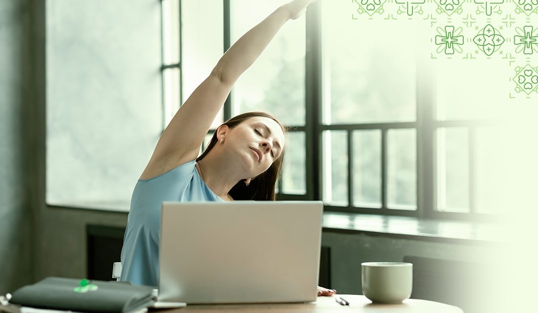 Ginástica laboral em casa: entre nessa onda!